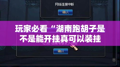 玩家必看“湖南跑胡子是不是能开挂真可以装挂