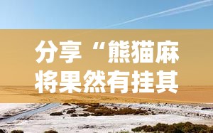 分享“熊猫麻将果然有挂其实可以装挂