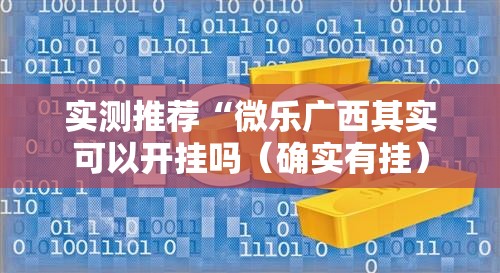 实测推荐“微乐广西其实可以开挂吗（确实有挂）