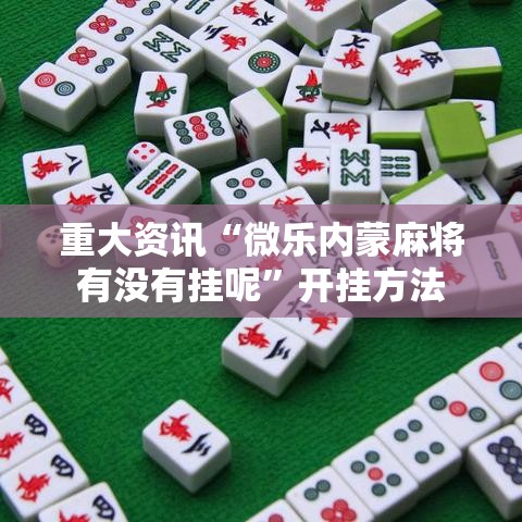 重大资讯“微乐内蒙麻将有没有挂呢”开挂方法
