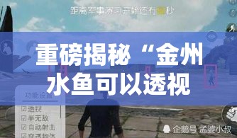 重磅揭秘“金州水鱼可以透视吗	”太坑了真的有挂