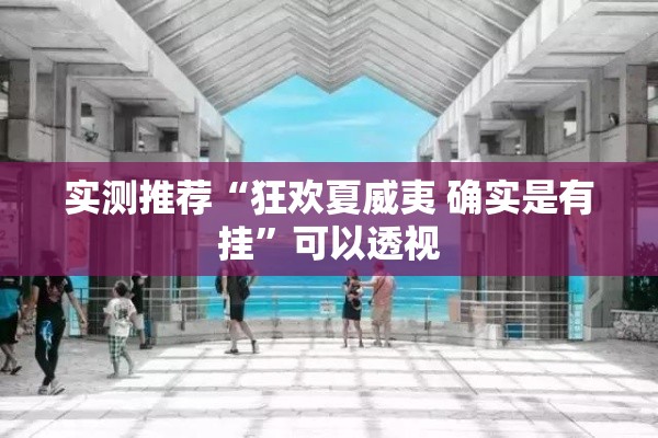 实测推荐“狂欢夏威夷 确实是有挂”可以透视