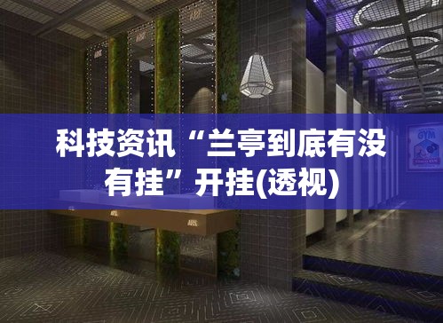 科技资讯“兰亭到底有没有挂”开挂(透视)