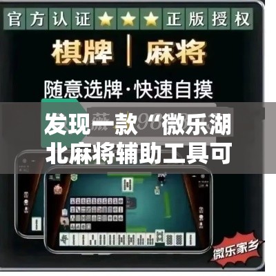 发现一款“微乐湖北麻将辅助工具可以辅助