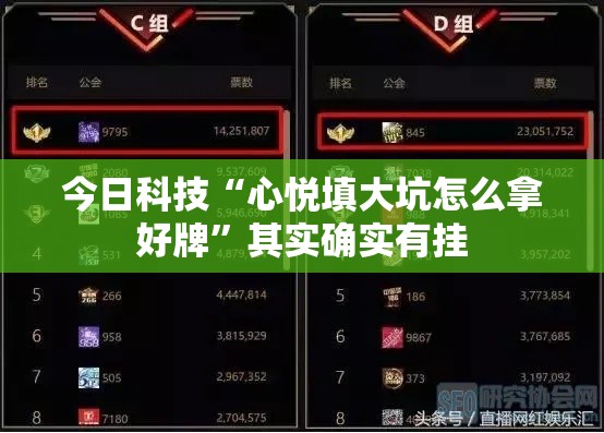 今日科技“心悦填大坑怎么拿好牌”其实确实有挂