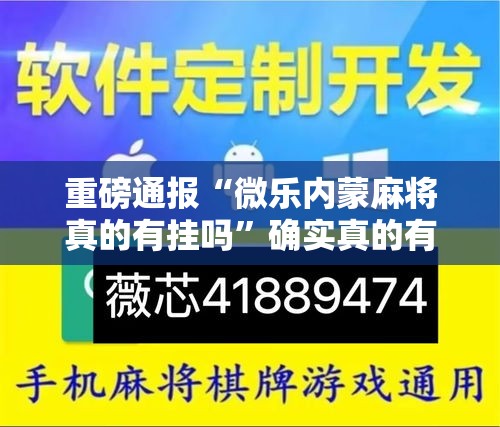 重磅通报“微乐内蒙麻将真的有挂吗”确实真的有挂