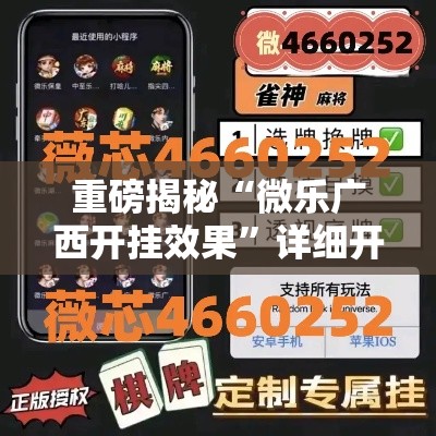 重磅揭秘“微乐广西开挂效果	”详细开挂玩法
