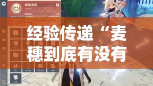 经验传递“麦穗到底有没有挂	”详细开挂玩法
