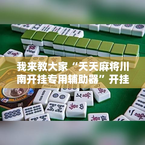 我来教大家“天天麻将川南开挂专用辅助器”开挂透视必胜方法