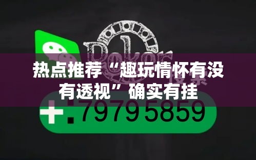 热点推荐“趣玩情怀有没有透视”确实有挂